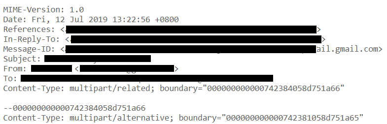 Typical E-Mail headers